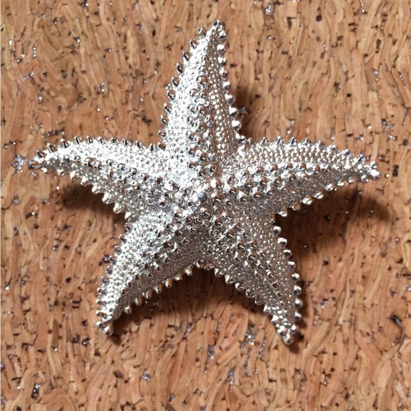 Vintage Silver Tone Starfish Brooch and Earrings Set - Picture 2 of 5